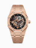 Octave Rose Gold Skeleton watch — 41mm rose-gold case, octagonal bezel, open-worked skeleton dial with exposed automatic movement