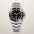 No-date diver-style automatic watch, 40mm, black dial